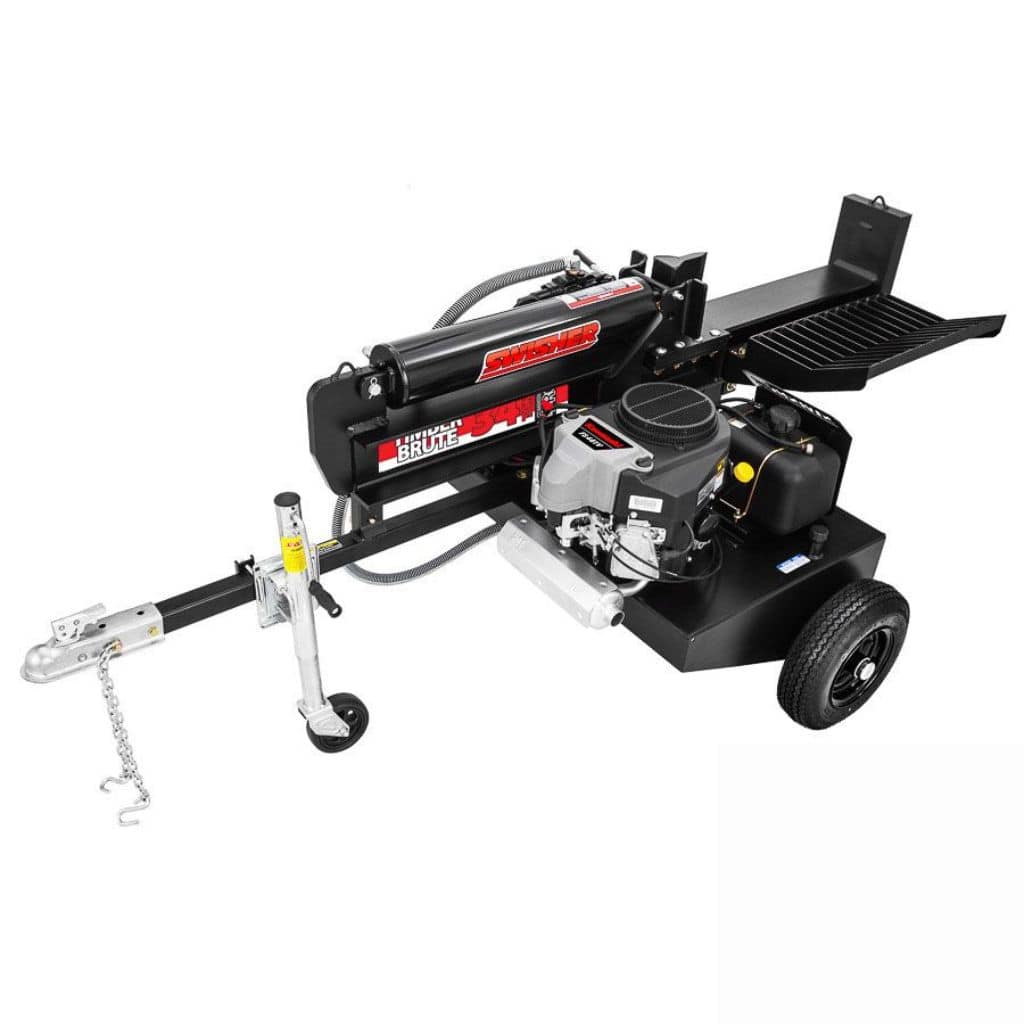 Swisher 34 Ton Log Splitter in horizontal splitting mode